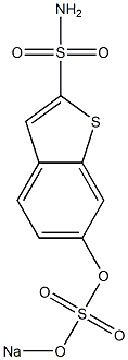 6-[(Sodiosulfo)oxy]benzo[b]thiophene-2-sulfonamide Struktur