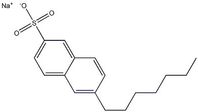 6-Heptyl-2-naphthalenesulfonic acid sodium salt 结构式