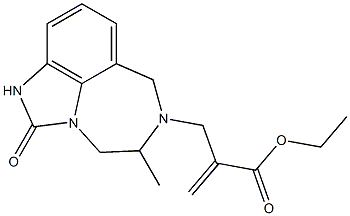 2-[(1,2,4,5,6,7-Hexahydro-5-methyl-2-oxoimidazo[4,5,1-jk][1,4]benzodiazepin)-6-ylmethyl]acrylic acid ethyl ester 结构式
