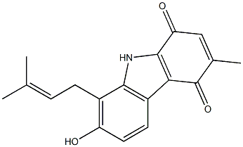 7-Hydroxy-3-methyl-8-(3-methyl-2-butenyl)-9H-carbazole-1,4-dione