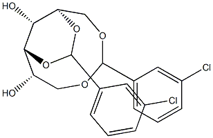 1-O,6-O:3-O,5-O-Bis(3-chlorobenzylidene)-D-glucitol 结构式