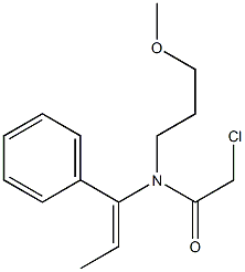 N-[1-(Phenyl)-1-propenyl]-N-[3-methoxypropyl]-2-chloroacetamide,,结构式