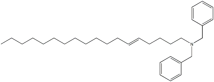 (5-オクタデセニル)ジベンジルアミン 化学構造式