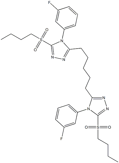 5,5'-(1,5-Pentanediyl)bis[4-(3-fluorophenyl)-3-butylsulfonyl-4H-1,2,4-triazole]