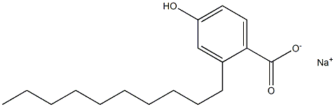 2-Decyl-4-hydroxybenzoic acid sodium salt Structure
