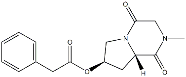 (6S,8R)-4-Methyl-8-(phenylacetyloxy)-1,4-diazabicyclo[4.3.0]nonane-2,5-dione Structure