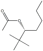 (+)-Acetic acid (R)-1-tert-butylpentyl ester Struktur