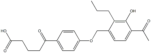 5-[4-(4-Acetyl-3-hydroxy-2-propylbenzyloxy)phenyl]-5-oxopentanoic acid 结构式