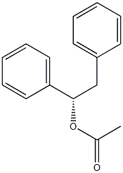 (-)-Acetic acid (S)-1,2-diphenylethyl ester Struktur