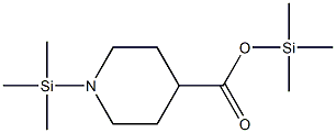1-(トリメチルシリル)ピペリジン-4-カルボン酸トリメチルシリル 化学構造式