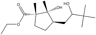 (1S,2R,3R)-2-Hydroxy-3-(2-hydroxy-3,3-dimethylbutyl)-1,2-dimethylcyclopentanecarboxylic acid ethyl ester Structure