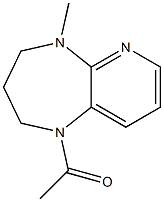 1-アセチル-2,3,4,5-テトラヒドロ-5-メチル-1H-ピリド[2,3-b][1,4]ジアゼピン 化学構造式
