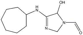 4-(Cycloheptylamino)-2,5-dihydro-5-hydroxy-1H-imidazole-1-carbaldehyde