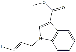 1-(3-Iodo-2-propenyl)-1H-indole-3-carboxylic acid methyl ester Structure