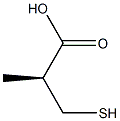 (S)-3-メルカプト-2-メチルプロパン酸 化学構造式