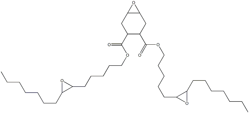 7-Oxabicyclo[4.1.0]heptane-3,4-dicarboxylic acid bis(6,7-epoxytetradecan-1-yl) ester Structure