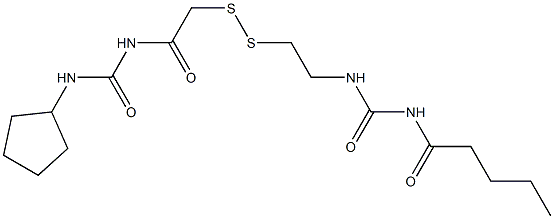 1-Pentanoyl-3-[2-[[(3-cyclopentylureido)carbonylmethyl]dithio]ethyl]urea
