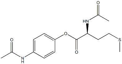(S)-2-Acetylamino-4-(methylthio)butanoic acid 4-(acetylamino)phenyl ester 结构式