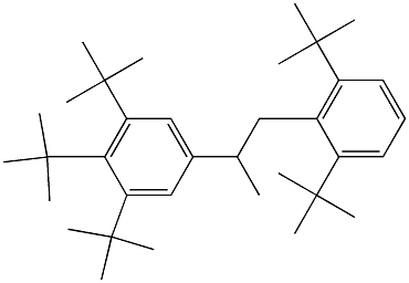 2-(3,4,5-Tri-tert-butylphenyl)-1-(2,6-di-tert-butylphenyl)propane Struktur