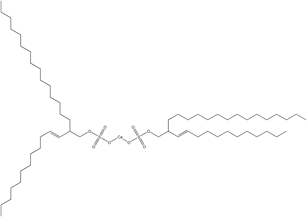 Bis[2-(1-dodecenyl)heptadecyloxysulfonyloxy]calcium Structure