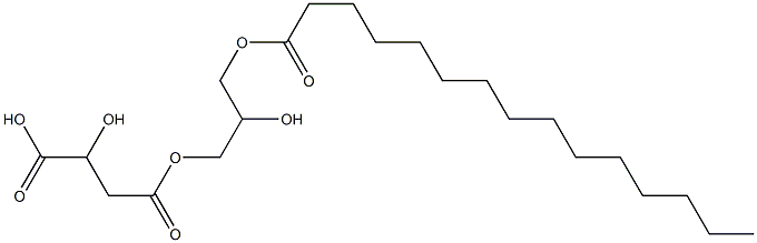 L-Malic acid hydrogen 4-(2-hydroxy-3-pentadecanoyloxypropyl) ester Struktur
