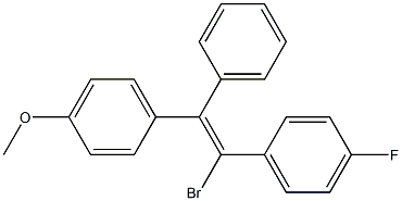 (Z)-1-Bromo-1-(p-fluorophenyl)-2-(p-methoxyphenyl)-2-phenylethene Structure