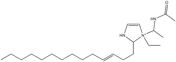 1-[1-(Acetylamino)ethyl]-1-ethyl-2-(3-tetradecenyl)-4-imidazoline-1-ium 结构式
