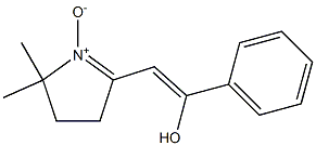 2-(2-ヒドロキシ-2-フェニルエテニル)-5,5-ジメチル-1-ピロリン1-オキシド 化学構造式