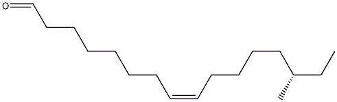 (8Z,14S)-14-Methyl-8-hexadecenal Structure