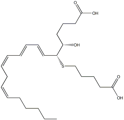 (5S,6R,7E,9E,11Z,14Z)-6-[[4-Carboxybutyl]thio]-5-hydroxy-7,9,11,14-icosatetraenoic acid|