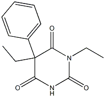 5-Ethyl-5-phenyl-1-ethylpyrimidine-2,4,6(1H,3H,5H)-trione Struktur