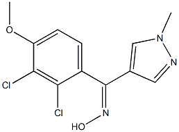 (Z)-(2,3-Dichloro-4-methoxyphenyl)(1-methyl-1H-pyrazol-4-yl) ketone oxime Struktur