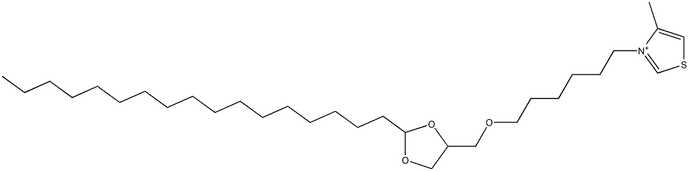 3-[6-(2-Heptadecyl-1,3-dioxolan-4-ylmethoxy)hexyl]-4-methylthiazolium Structure
