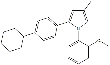2-(p-Cyclohexylphenyl)-1-(o-methoxyphenyl)-4-methyl-1H-pyrrole Structure