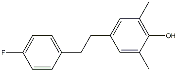 4-[2-(4-Fluorophenyl)ethyl]-2,6-dimethylphenol 结构式