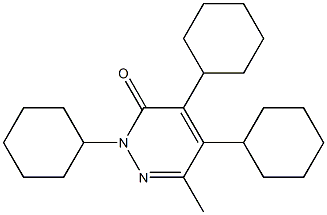 2,4,5-Tricyclohexyl-6-methylpyridazin-3(2H)-one Struktur