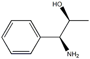 (1S,2S)-2-アミノ-1-メチル-2-フェニルエタノール 化学構造式