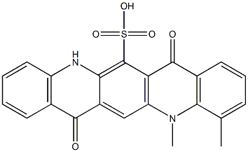 5,7,12,14-Tetrahydro-11,12-dimethyl-7,14-dioxoquino[2,3-b]acridine-6-sulfonic acid,,结构式