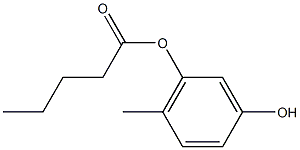 吉草酸3-ヒドロキシ-6-メチルフェニル 化学構造式
