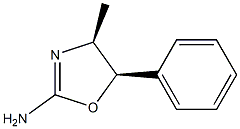 4,5-ジヒドロ-4β-メチル-5β-フェニル-2-オキサゾールアミン 化学構造式