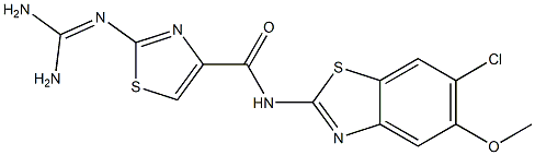2-(Diaminomethyleneamino)-N-(6-chloro-5-methoxy-2-benzothiazolyl)thiazole-4-carboxamide