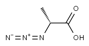 (R)-2-アジドプロピオン酸 化学構造式