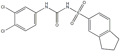 1-(Indan-5-ylsulfonyl)-3-(3,4-dichlorophenyl)urea Struktur