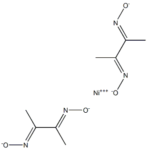 Nickel bis(dimethylglyoxime) Struktur