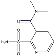 N,N-ジメチル-2-スルファモイルニコチンアミド 化学構造式