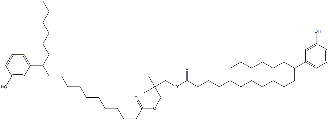 Bis[12-(3-hydroxyphenyl)stearic acid]2,2-dimethylpropane-1,3-diyl ester Structure