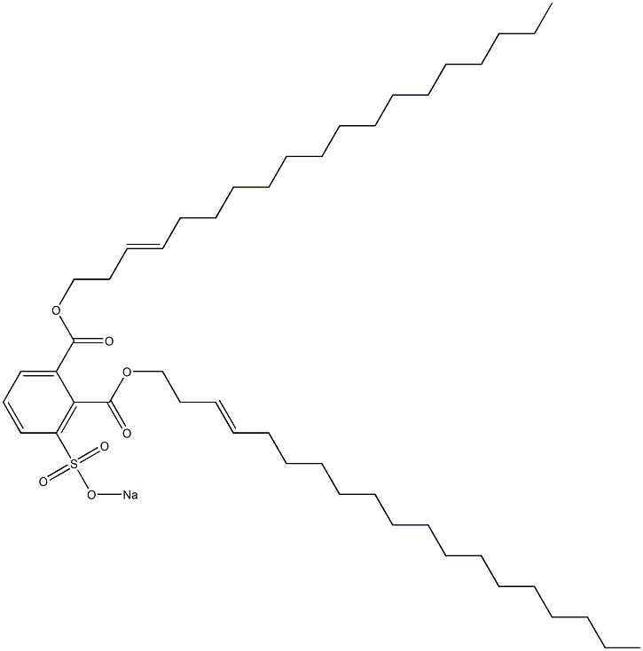 3-(Sodiosulfo)phthalic acid di(3-nonadecenyl) ester Struktur