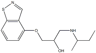 1-(1,2-Benzisothiazol-4-yloxy)-3-(sec-butylamino)-2-propanol Struktur