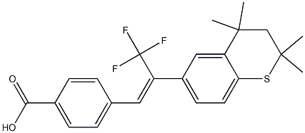 4-[(Z)-2-[(3,4-Dihydro-2,2,4,4-tetramethyl-2H-1-benzothiopyran)-6-yl]-3,3,3-trifluoro-1-propenyl]benzoic acid Structure