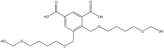 4,5-Bis(8-hydroxy-2,7-dioxaoctan-1-yl)isophthalic acid Structure